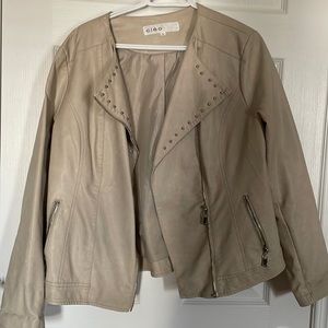 Faux Leather Jacket. Size large